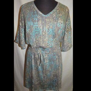 Cato Live Well aztec print elastic waist dress, soft/stretchy, plus size 26/28W